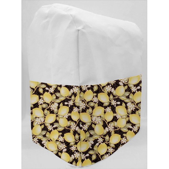 Canvas Lemon Blossoms Cover Compatible with Farberware 4.7qt Stand Mixer by Penny's Needful Things (White)