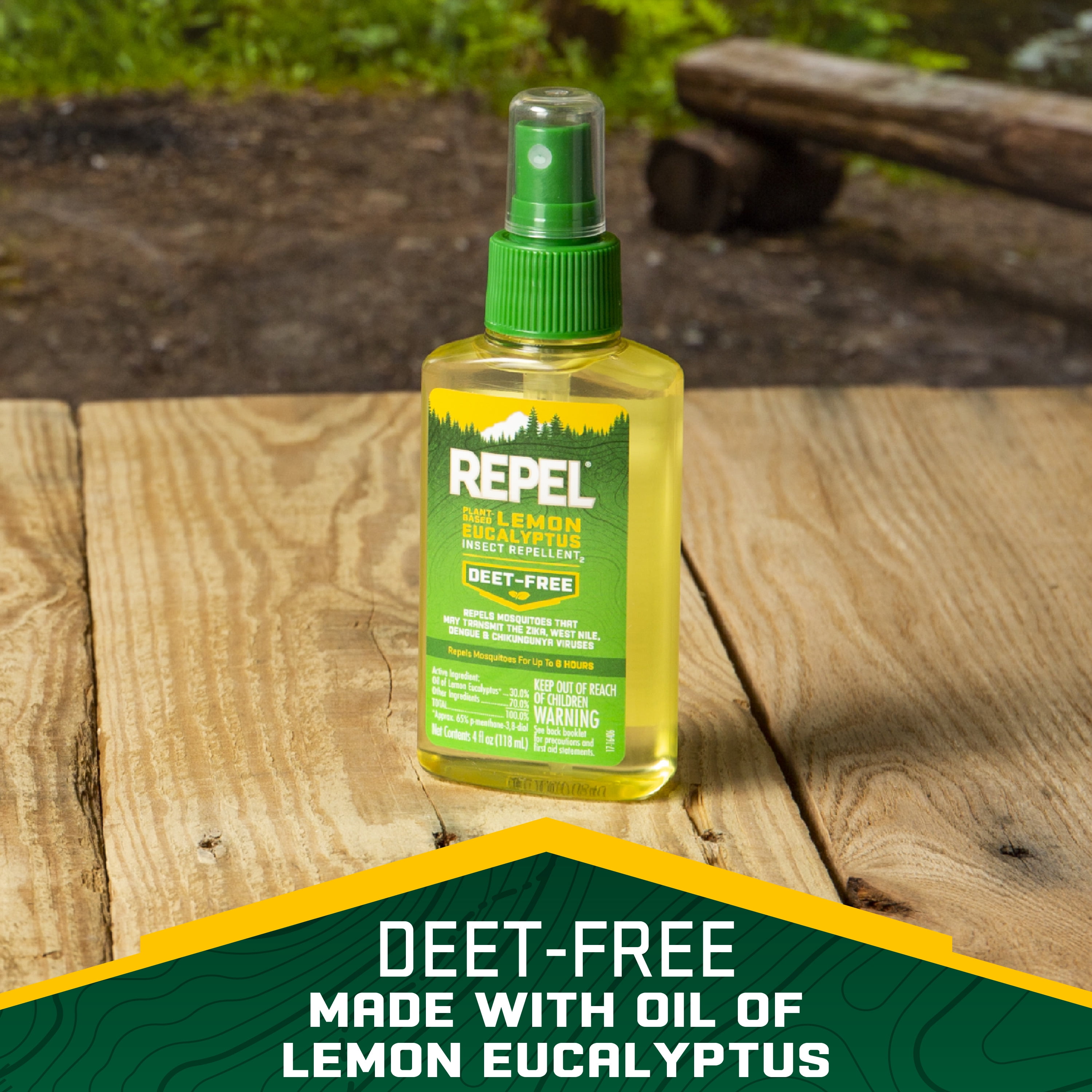 Repel Plant-Based Lemon Eucalyptus Insect Repellent 4 Ounces, Repels  Mosquitoes up to 6 Hours 