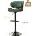 thumbnail image 2 of LainTene Bar Stools Set of 4 with Bentwood Back and PU Leather Seat, Adjustable Bar Chairs with Footrest for Kitchen Island, Counter, or Dining Room, 2 of 6