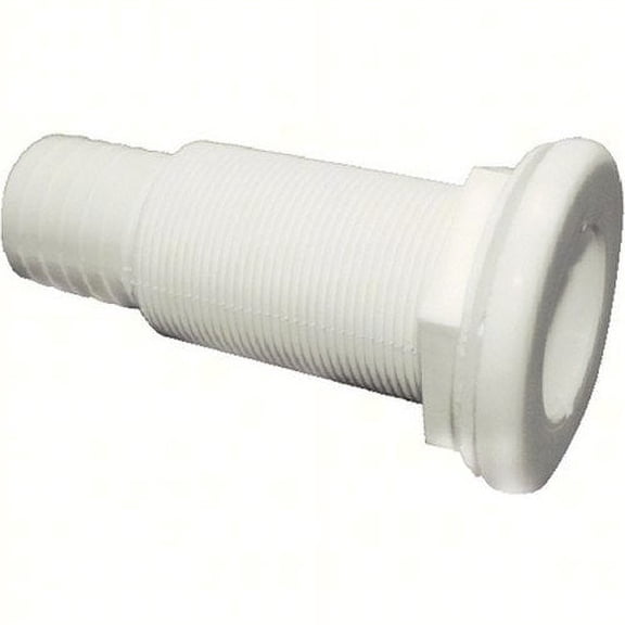 T-H Marine Hose Thru Hull Fittings Chemical Resistant 1-1/2 In Long TH1502XLDP