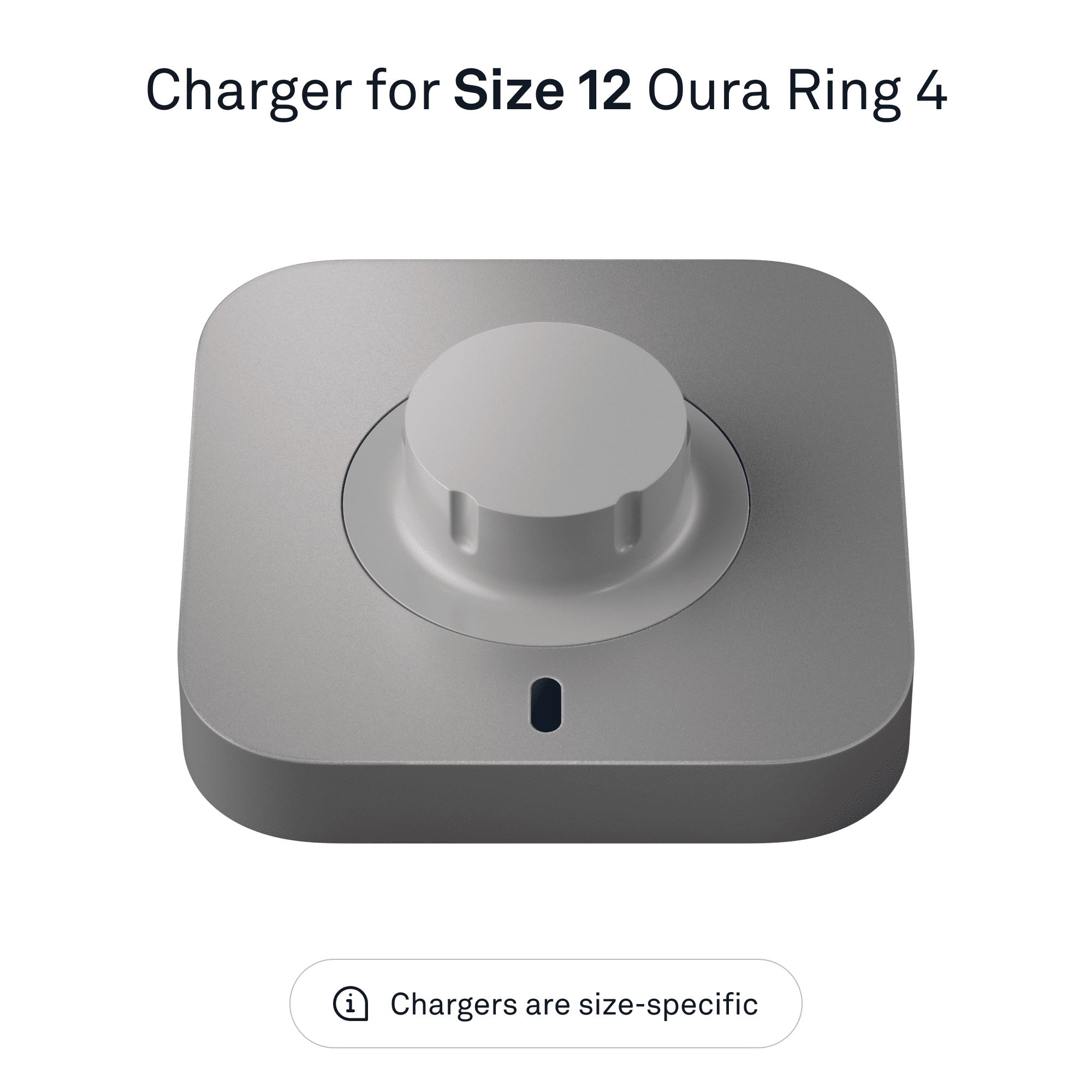 Oura Ring 4 Charger, Size 12, Dock with USB-C Cable, Charges up to 8 Days
