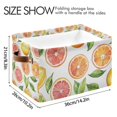 thumbnail image 4 of Yayeee Canvas Storage Basket with Handles for Shelves Fabric Bins Closet Organizer, Candy Orange, 4 of 8