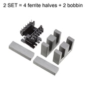 2 Sets EI40 6+6pin Transformer Bobbin PC40 Ferrite Core