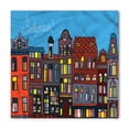 thumbnail image 1 of Amsterdam Bandana, Graphic Colorful Houses, Unisex Head and Neck Tie, by Ambesonne, 1 of 2