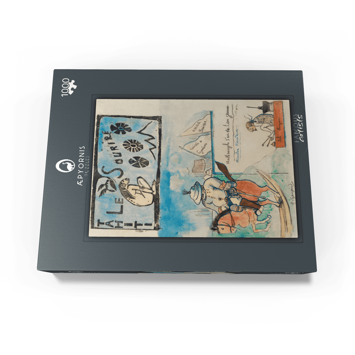 MyPuzzle - Caricatures Of Gauguin And Governor Gallet With Headpiece From Le Sourire 1900 By Paul Gauguin - Premium 1000 Piece Jigsaw Puzzle for Adults