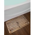 thumbnail image 2 of Rustic Bath Mat, Old Wooden Aged Barn Door with Padlock Abandoned Vintage Farmhouse Rural Village Photo, Non-Slip Plush Mat Bathroom Kitchen Laundry Room Decor, 29.5 X 17.5 Inches, Brown, Ambesonne, 2 of 2