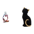 thumbnail image 1 of Figura decorativa abstracta de gato en resina, ideal para dormitorio, oficina, tienda, estantería, entrada, sala de estar, cajón o como objeto de cole, 1 of 8