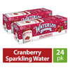 Waterloo Sparkling Water, Cranberry, 12 fl oz, 24 Pack Cans