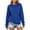 Blue, variant on Loopsun Womens Long Sleeve Fall Tops Fashion Solid Zip Front Crew Neck Casual Sports Style Shirts