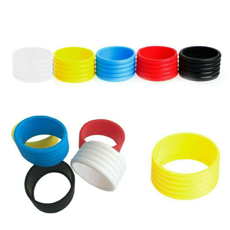UDIYO 4Pcs Racket Fixed Rings Ergonomic Cozy Touch Stretch 2.5cm Dia  Colorful Fixing Ring Anti-slip Tennis Racket Grip Band Silicone Sealing  Rings for