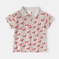 thumbnail image 2 of KPOPLK Toddler Boys Shorts Sleeve Polo Shirts Animal Print School Uniform Tops Boy's Summer Clothes 12 Months - 7Years Size 2-3 Years, 2 of 8