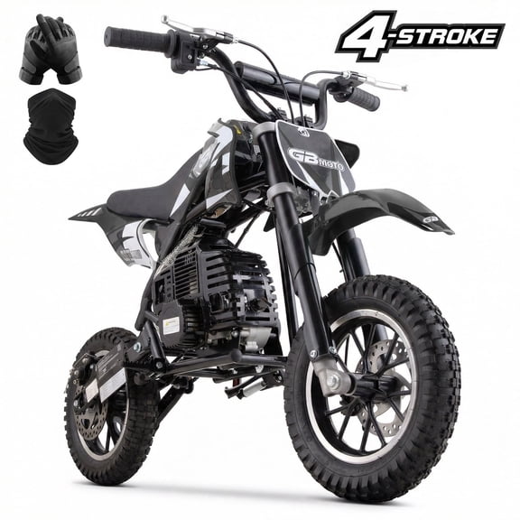 Aoemoe Kids Dirt Bike, Perfect Starter Gas Dirt Bike for adventure,Sturdy 40cc dirt bike for Beginner 45×24×16in,4-Stroke,BLACK