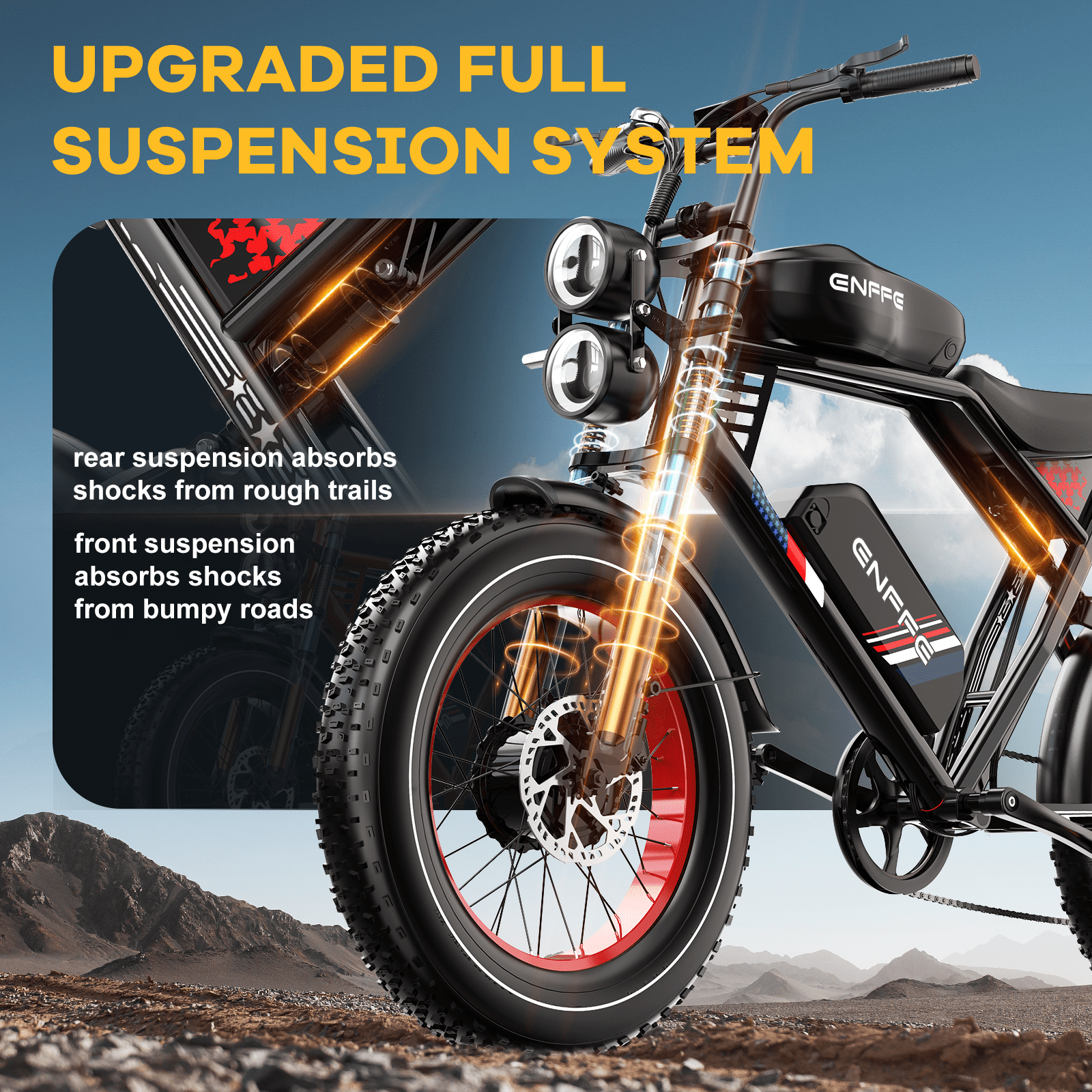 Electric Fat Tire Bike for Adults, 3000W Peak Dual Motor Electric Bicycle , Max 32MPH 20"x4.0 Off-Road Mountain Ebike , 48V 45AH Battery,  200Miles PAS Range,UL2849