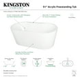 thumbnail image 4 of Kingston Brass VT7DE512823 51-Inch Acrylic Oval Double Ended Freestanding Tub with Drain in Glossy White, 4 of 4