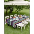 thumbnail image 3 of Modern Boho Art Outdoor Tablecloth - 60x102 Inch Rectangle Dining Table Cover, Colorful Abstract Bohemian Paisley Minimalist Waterproof Outdoor Table Cloth with Umbrella Hole & Zipper for Patio, 3 of 7