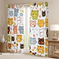 thumbnail image 2 of jejeloiu Cute Tiger Pattern Black Out Curtains,Kawaii Cartoon Bear Curtains Pack of 2 (42x63 Each),Colorful Cartoon Wildlife Bedroom Curtains For Kids,Super Cozy Room Decor, 2 of 6