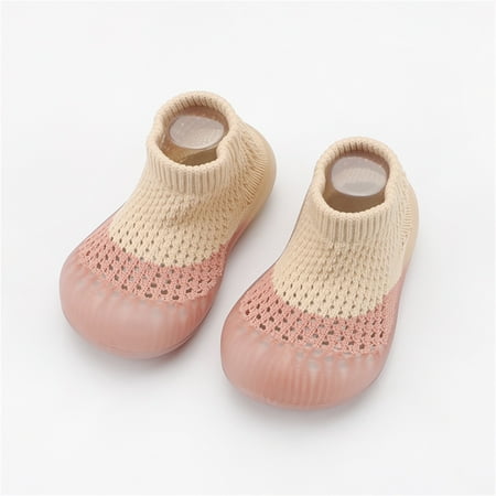

BTJX Socks First Elastic Baby Hole Walkers Toddler Indoor Color Shoes Mesh Baby Shoes