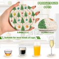 thumbnail image 4 of 6 Pcs Drink Coasters with Holder 3.94in Woven Coasters for Drinks Christmas Trees and Colorful Balls Coaster Set for Protection Table, 4 of 7