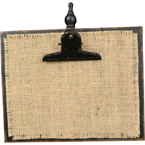 Better Homes and Gardens 5x7 Burlap Clip Frame, Black