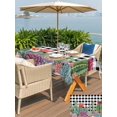 thumbnail image 5 of Outdoor Tablecloth with Umbrella Hole for Patio/Picnic/Party/Camping, Cactus Tropical Watercolor Waterproof Table Cloth Rectangle Table Cover Washable, Black Buffalo Plaid Summer (60"x 120"), 5 of 8