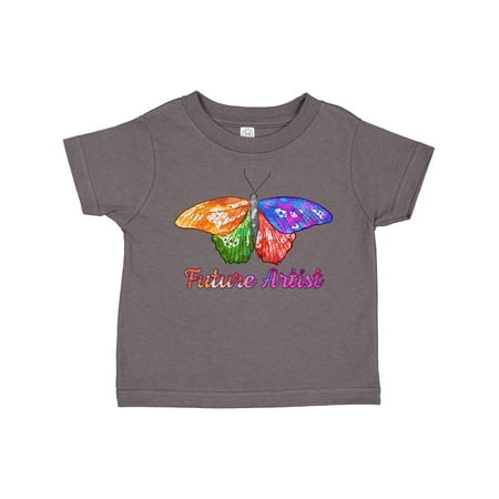 

Inktastic Future Artist with Colorful Butterfly Gift Toddler Boy or Toddler Girl T-Shirt