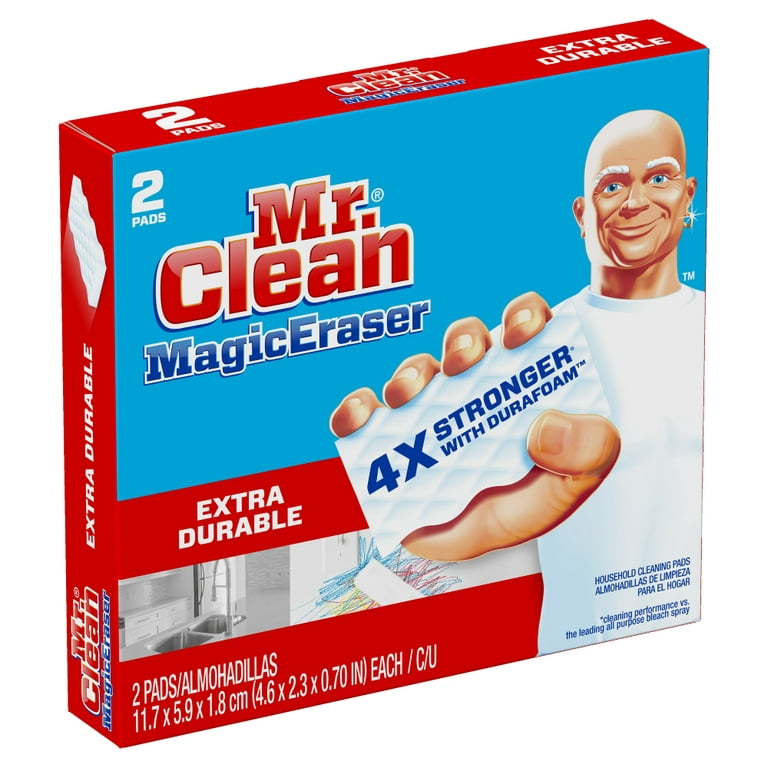  PGT04250  Mr Clean - Effaceur magique Extra résistant, coussins  nettoyants avec Durafoam, 4 unités