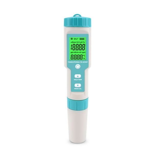 Testeur Qualité Eau Numérique 5-en-1 pH/TDS/EC/Temperature - Pour Piscines, Eau  Potable, Aquariums