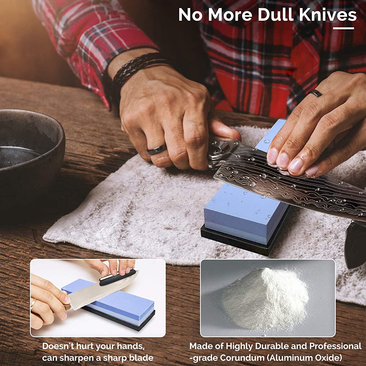 Closeup man hands sharpen knife on whetstone sharpener or grindstone.  Concept, maintenance tools for cooking, make knife sharp ,not dull for long  live using. Original style. 18749314 Stock Photo at Vecteezy