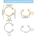 thumbnail image 4 of 40 piezas de 2 colores DIY Ear Cuff Metal Tassel Wrap Accesorios 16 mm de largo en forma de C para hacer aretes sin perforación, 4 of 9