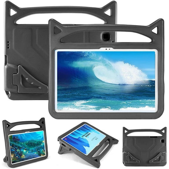 elitegadget Case for Samsung Galaxy Tab A9 Plus 11 Inch (SM-X210/X215/X216) 2023 Released -Shockproof Lightweight Kickstand Handle Cover Case 1 Random Color Stylus (Black)