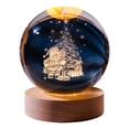 thumbnail image 2 of Bola de cristal navideña con luz nocturna tallada en 3D en el interior, base luminosa, pequeños adornos para compañeros de clase y amigos, regalos navideños, 2 of 3