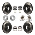 thumbnail image 1 of Transit Auto Front Rear Wheel Hub Bearing Assembly Coated Disc Brake Rotor and Ceramic Pads Shoe Kit (10Pc) for Car Chevrolet Silverado 2500 HD Suburban GMC Yukon XL with 9-1/2" Ring Gear - KBB-111391, 1 of 10