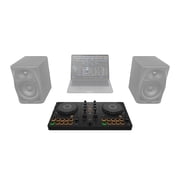 AlphaTheta DDJ-FLX2 Compact 2-Channel DJ Controller with Headphones Package