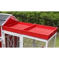 thumbnail image 5 of 81.75" Red and Gray Unique Red Barn Chicken Coop with roof Top Planter, 5 of 5