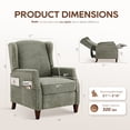 thumbnail image 4 of MALOL Wingback Pushback Recliner Chair, Living Room Accent chairs, Recliner Sofa with Footrest, Green, 4 of 11