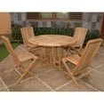 thumbnail image 2 of Teak Butterfly Comfort 5-Pieces Dining Table Set, 2 of 3