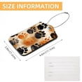 thumbnail image 5 of Square PU Leather 2 Pack Travel Tag - Bag Tag - Suitcase Tag with Privacy Cover and Stainless Steel Ring - Suitable for Travel, Backpack, and Handbag Dog Paw Prints, 5 of 7