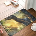 thumbnail image 5 of Balery Sunshine Jungle Dinosaur Doormat, Durable Flannel Fabric, Waterproof Stain and Fade Resistant, Low Profile,Indoor Outdoor Door Mats, Easy Clean Patio Entrance Mat, 16x24in, 5 of 9