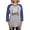 Heather/Blue, variant on CafePress - Gold Star Racing Heritage Refined Women's Baseball T Shirt - Womens Baseball Tee