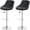 Black, variant on Bar Stools Set of 2 Bar Stools Swivel Stool Height Adjustable Bar Chairs with Back PU Leather Swivel Bar Stool Kitchen Counter Stools Dining Chairs (Black)