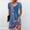 #1-Blue, variant on Azrian Womens Plus Size Dresses Fashion Round-Neck Short Sleeved Printed Pullover Dress