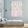 thumbnail image 5 of Farmhouse Pink White Striped Kitchen Curtains Sets for Windows 36 Inch Length, Modern Stripes Rod Pocket Window Treatments Tier Curtains and Valances Set for Bedroom/Bathroom, 5 of 8