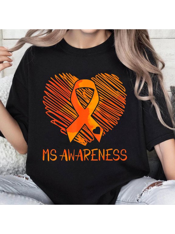 100% Cotton Unisex Ms Awareness Multiple Sclerosis Awareness T-Shirt