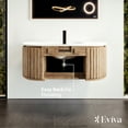thumbnail image 6 of Eviva Haven 39"W x 22"D Medium Oak Wall-mounted Bathroom Vanity with White Solid Surface Integrated Sink Top, 6 of 7