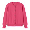 thumbnail image 4 of IWRICH Women's Button down Lightweight Cardigan Sweater Cute Fall Fashion Lantern Long Sleeve Crew Neck Solid Color Tops L, 4 of 4