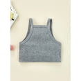 thumbnail image 4 of Gureui Toddler Infant Baby Girls Tank Tops, Casual Solid Color Sleeveless Knitted Sling Crop Tops, 4 of 8
