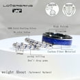 thumbnail image 2 of Adjustable size Wedding Ring Sets His And Hers Couples Women 925 Sterling Silver Round Cz Man Titanium Wedding Bands, 2 of 10