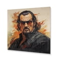 thumbnail image 2 of Designart "Portrait popart Steven Seagal" Celebrity Metal Wall Art, 2 of 5
