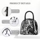 thumbnail image 4 of Disketp Gothic Skull Floral Art Bolsa Térmica para Almuerzo, Lonchera con Abertura Amplia y Gran Capacidad, Organizador Reutilizable para Mujeres, Hombres y Adultos, 4 of 6