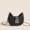 black, variant on Ladies PU Leather Chain Solid Color Square Bag Crossbody Bag Messenger Bag Shoulder Bag WHITE